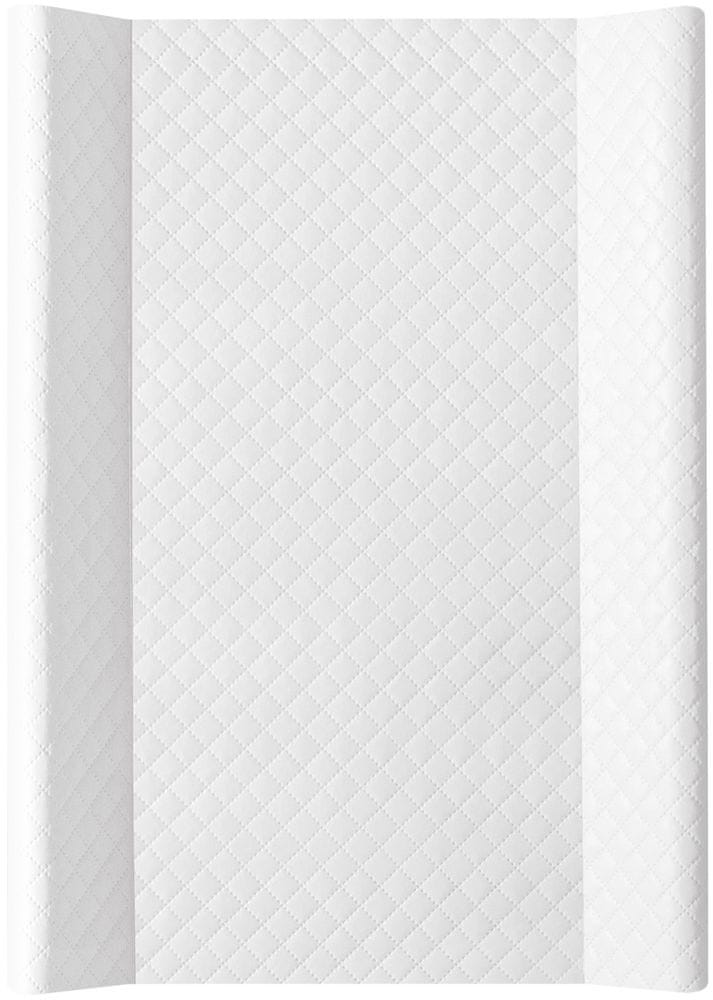 Ceba Baby Podložka prebaľovacia 2-hranná s pevnou doskou (50x80) Comfort Caro biela